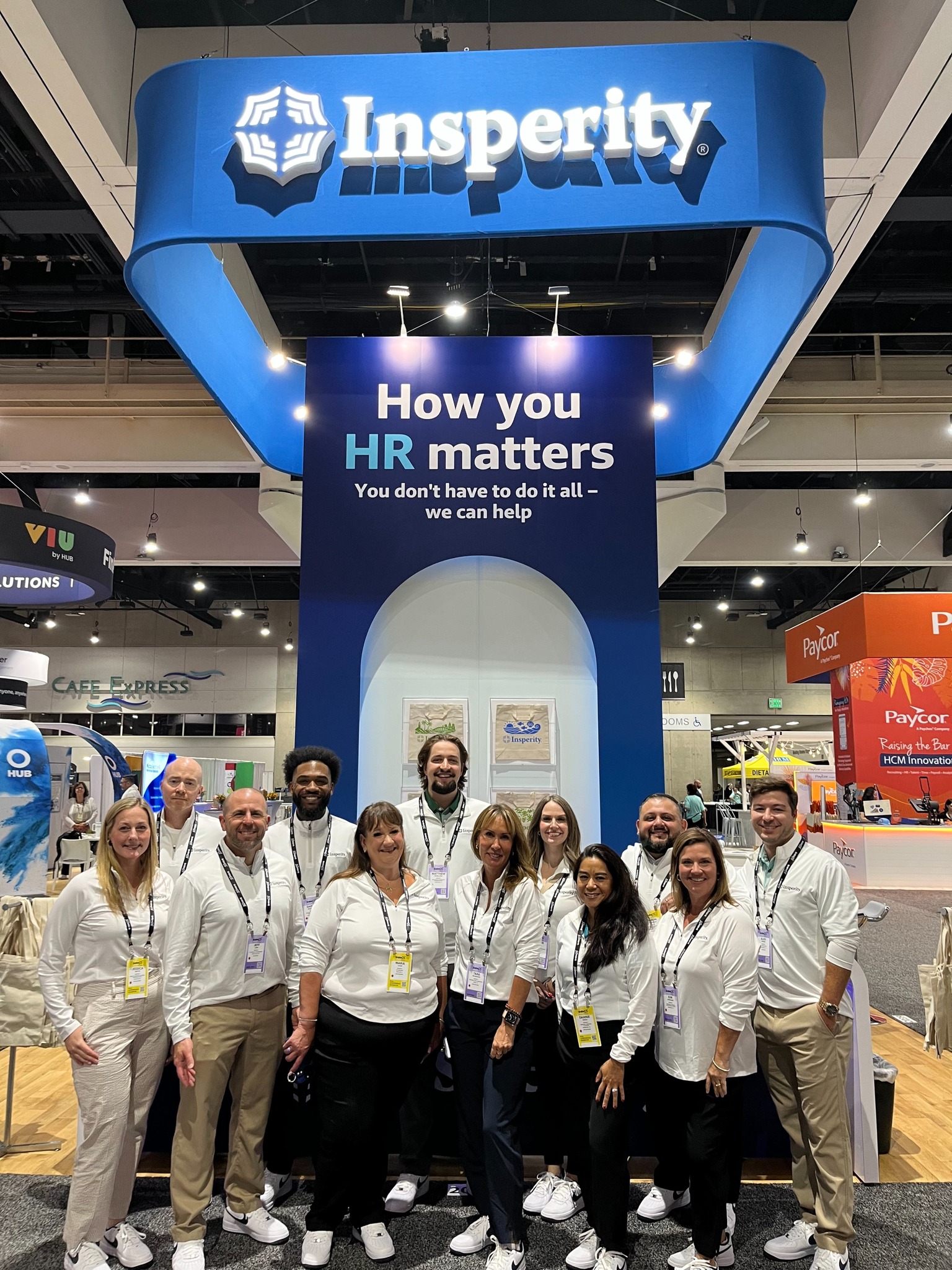 Staff and contractors at work